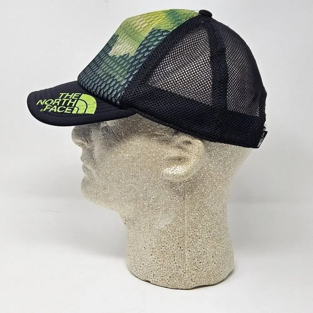The North Face Soft Bill Brim Green Black Hat Snapback Trucker Hat